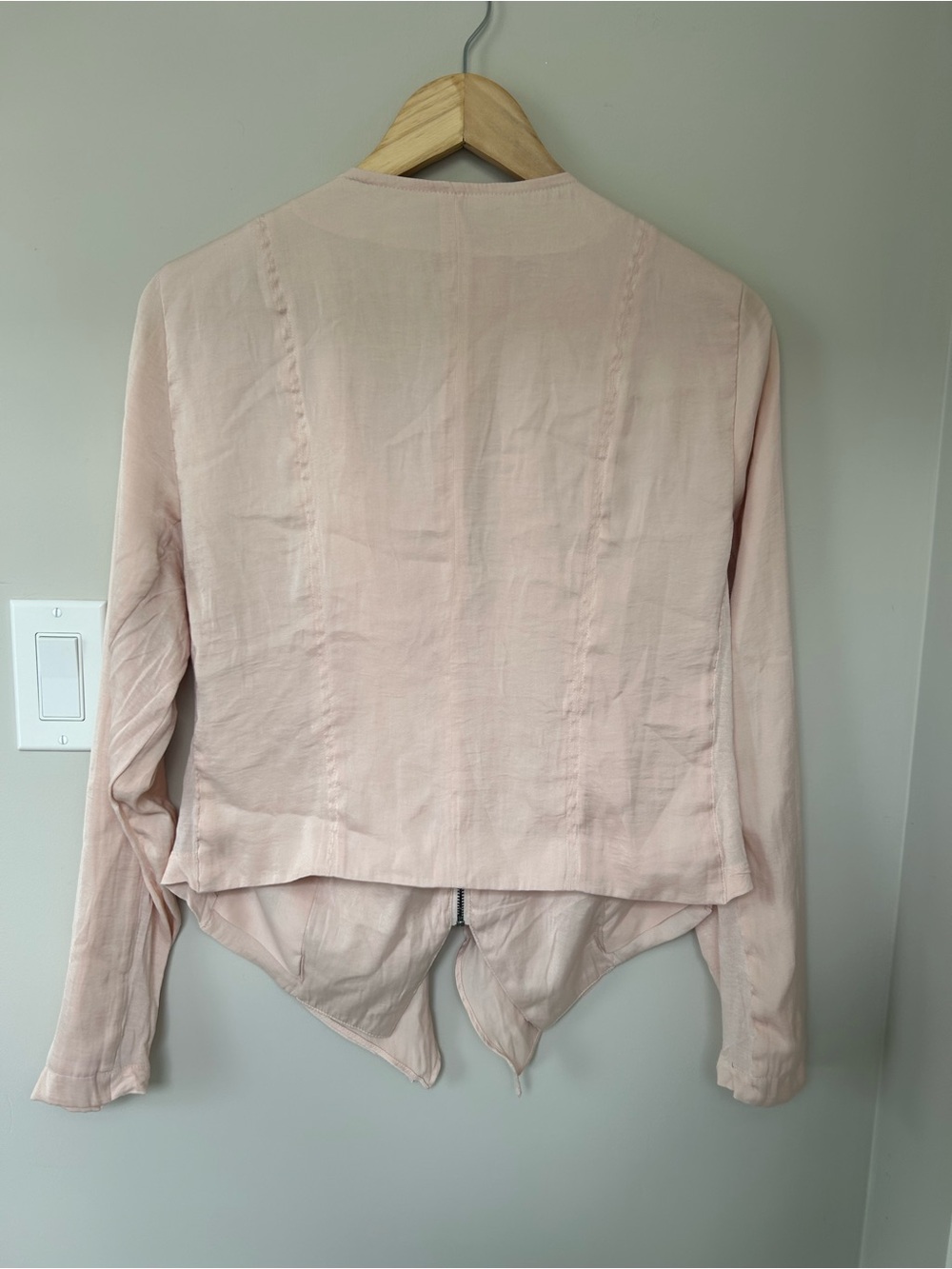 Jennifer Lopez Soft Pink Ruffled Open-Front Jacket - Picture 5 of 6